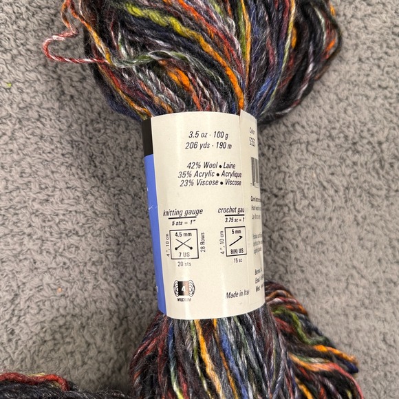 Berroco Boboli Yarn 5353 Italy Wool Acrylic Viscose 206yd 100g Knitting - Picture 3 of 6